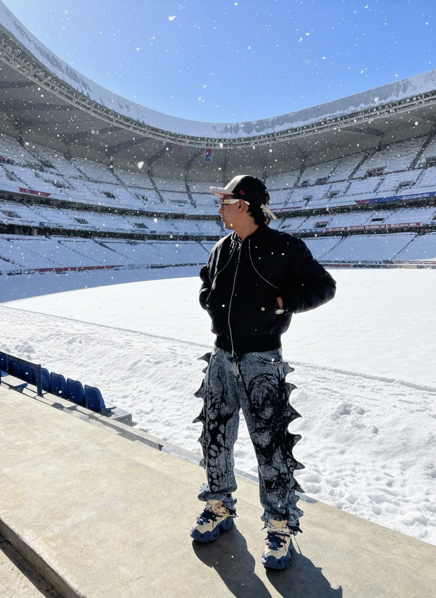 Shadow Spine Acid-Wash Jeans