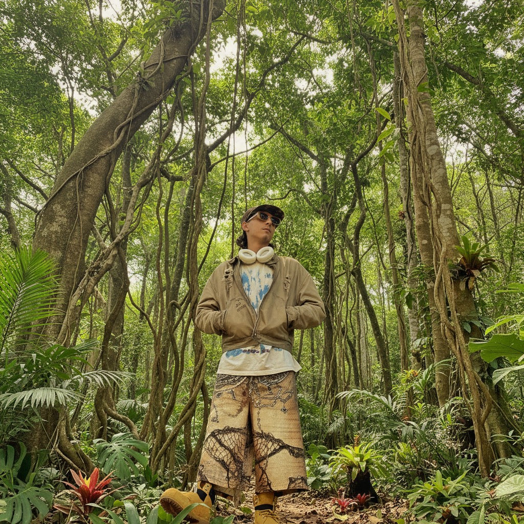 Vintage Chains Artwork Shorts – Luxury Graphic Edition