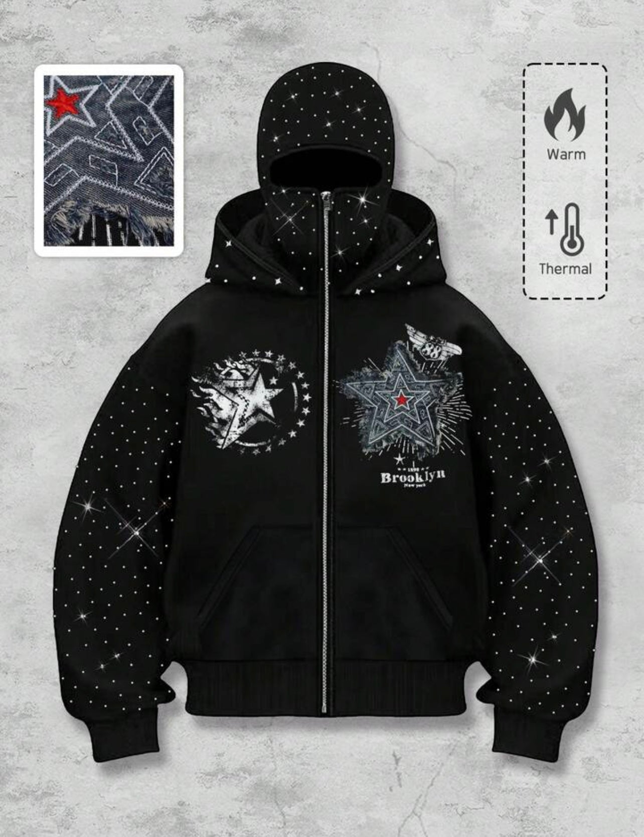 Brooklyn Star Thermal Galaxy Hoodie