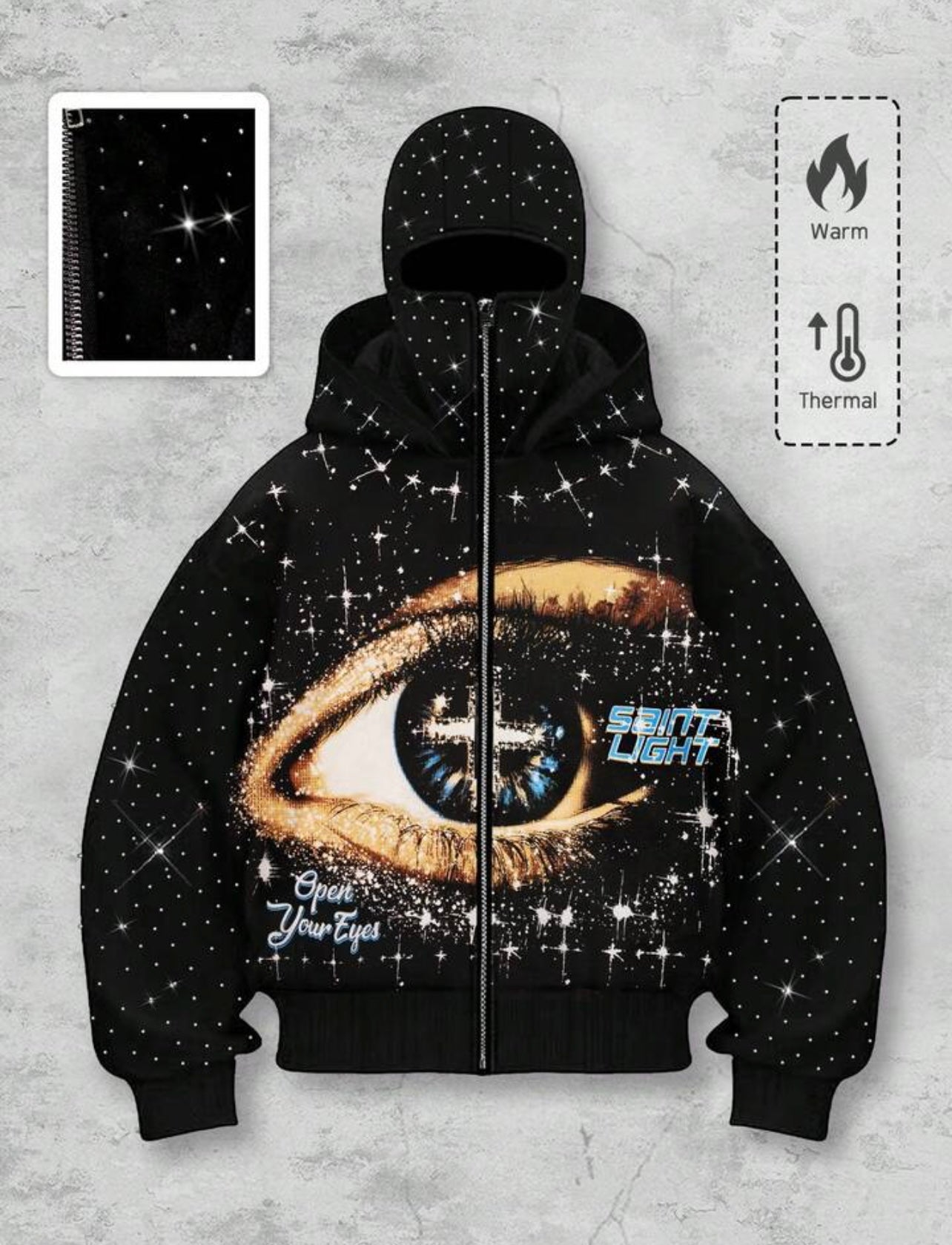 Galaxy Eye “Saint Light” Thermal Hoodie