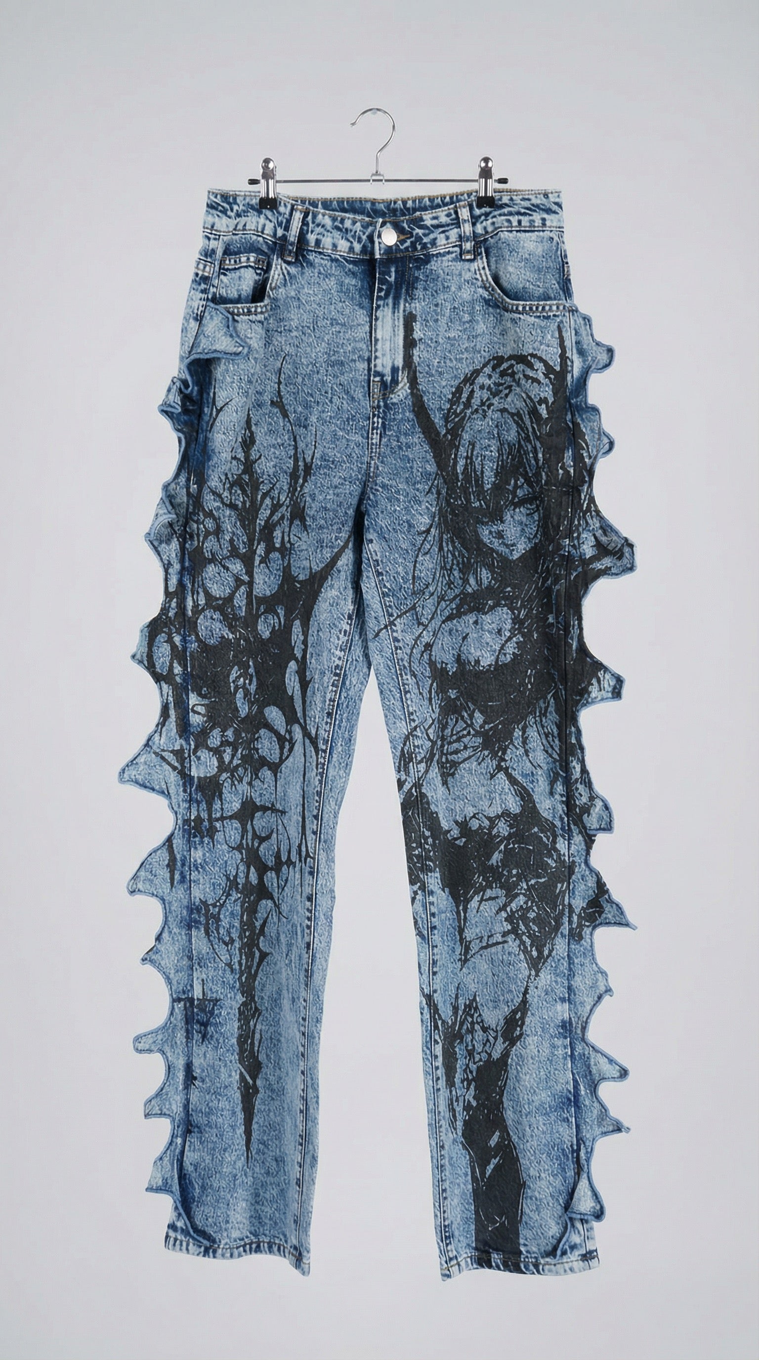 Shadow Spine Acid-Wash Jeans